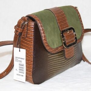 NWT BRAHMIN Gianna Crossbody Bag Samba Highgate Leather Purse Handbag